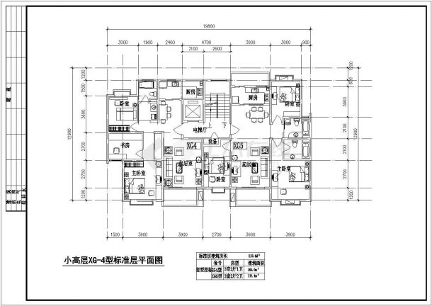 【上海市】某小高层住宅楼100平米左右户型图9张-图二
