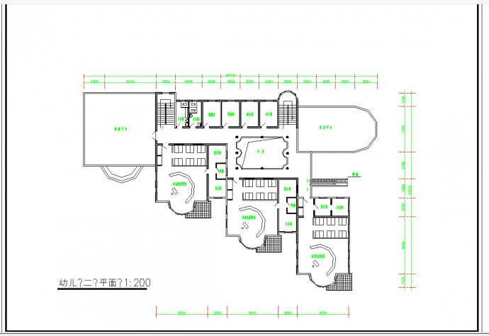 某地六班幼儿园施工图CAD图纸_图1