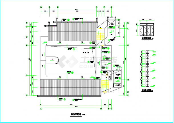 某地医学院教学楼建筑施工图CAD图纸-图二