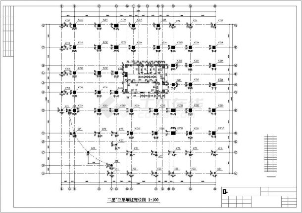 高位转换高层住宅建筑结构设计图纸-图二