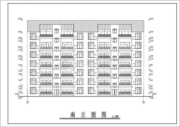 【北京市】住宅平、立面设计方案图-图一