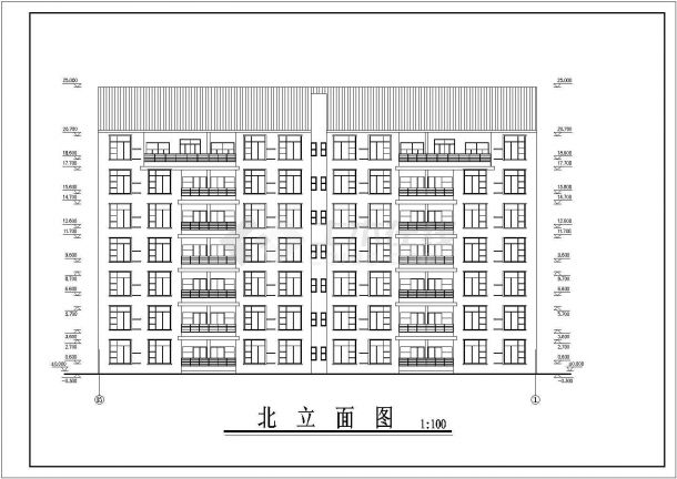 【北京市】住宅平、立面设计方案图-图二