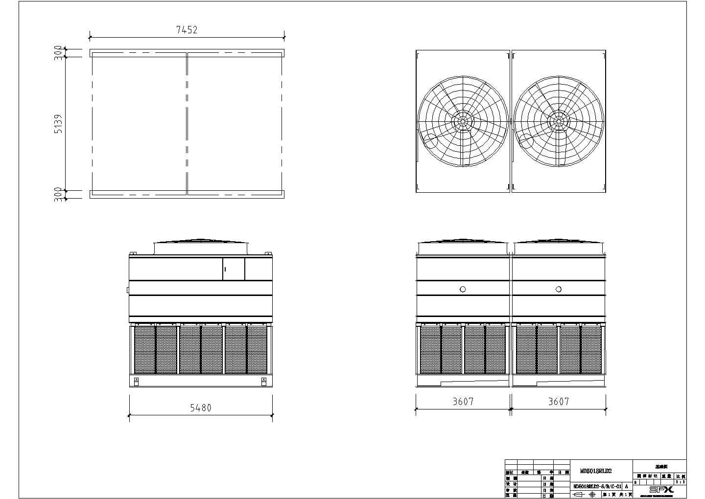 【常州市】工厂冷却塔cad平面设计图纸