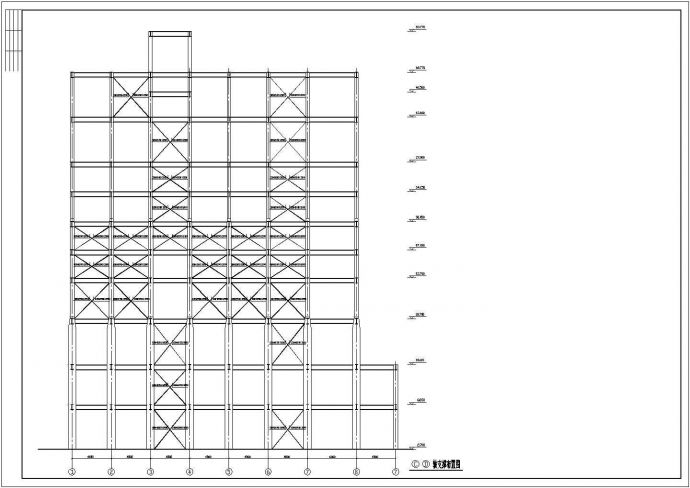 某地多层钢结构厂房结构设计施工图纸_图1