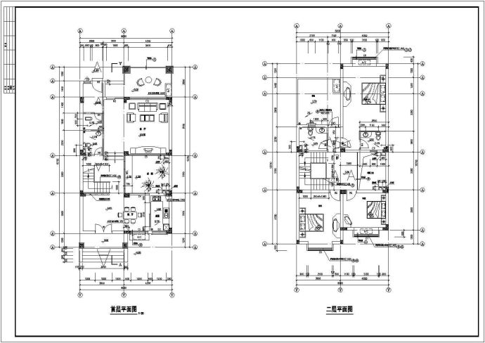 某三层别墅建筑设计图（长15.7米 宽8米）_图1