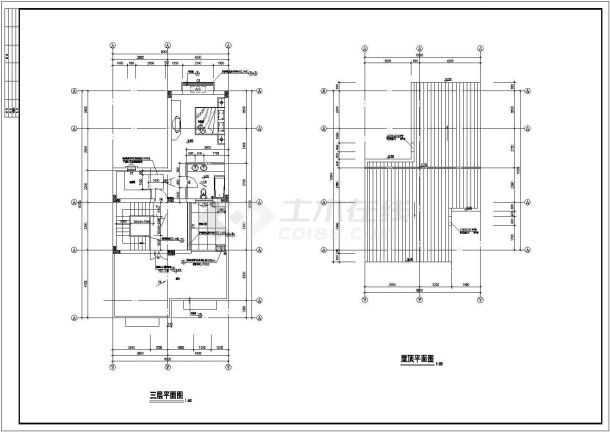 某三层别墅建筑设计图（长15.7米 宽8米）-图二