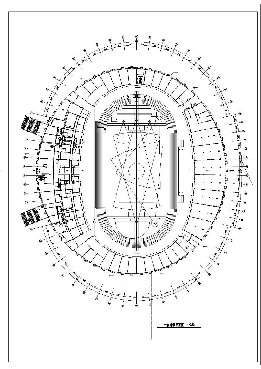 【山东】大型体育馆建筑空调通风系统设计施工图（含采暖设计）