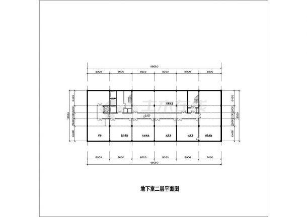【衡水】昌平国际大酒店平面施工设计图纸-图二