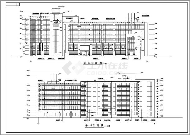 【江苏省】某厂房多层办公楼建筑施工图设计图纸-图一