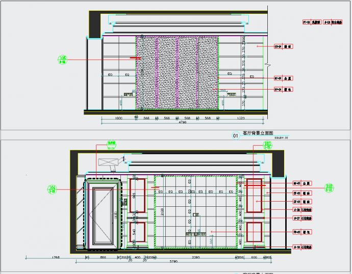 厦门新中式复式室内施工图（含效果图）_图1