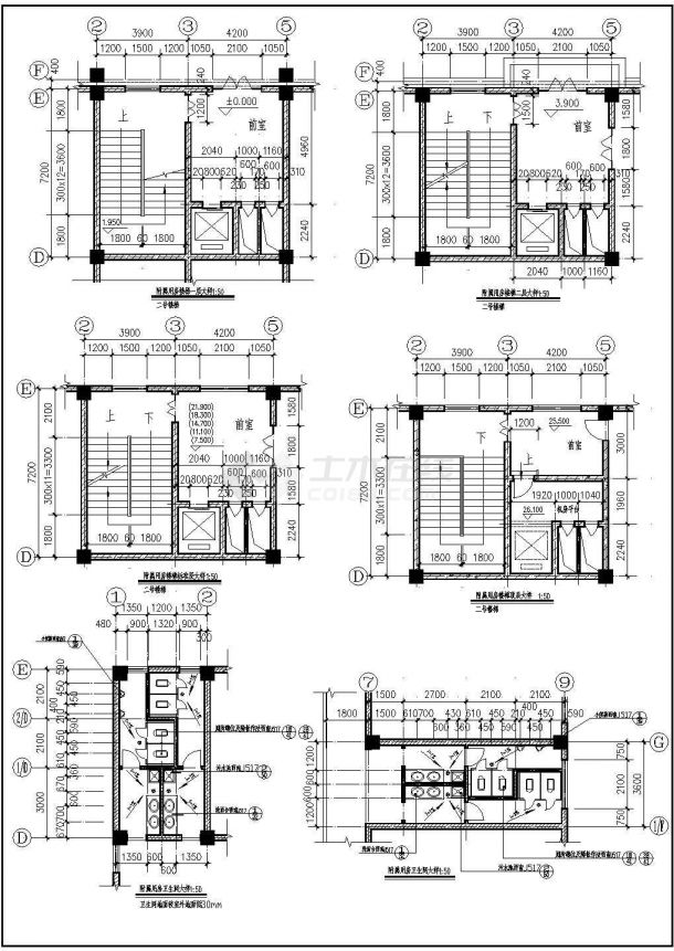 某城市经济型宾馆全套施工图-图二