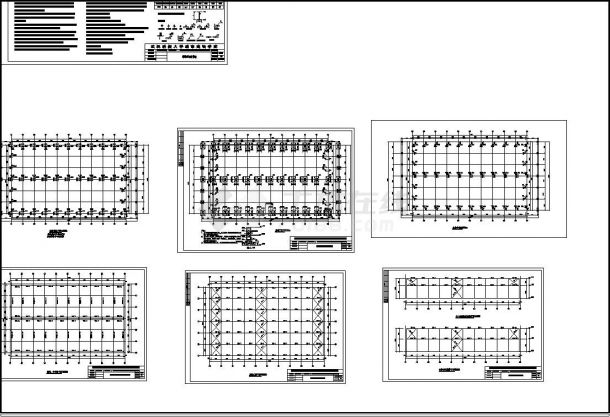 某地单层钢结构厂房结构CAD施工设计图-图一