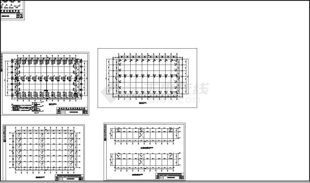 某地单层钢结构厂房结构CAD施工设计图-图二