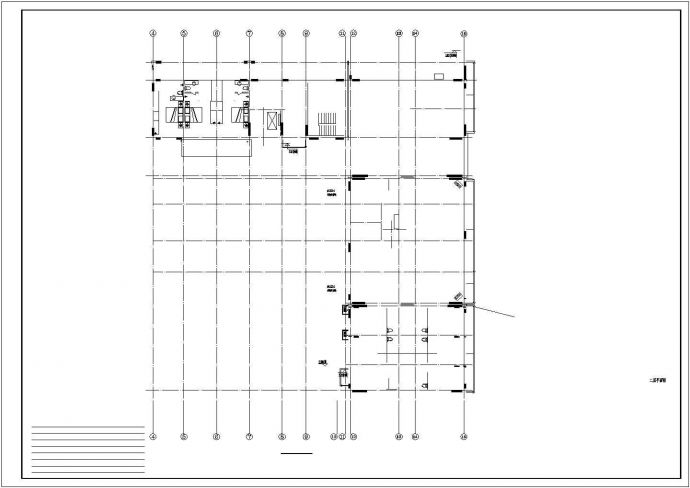 现代商务楼6层建筑施工图（商业加宾馆）_图1
