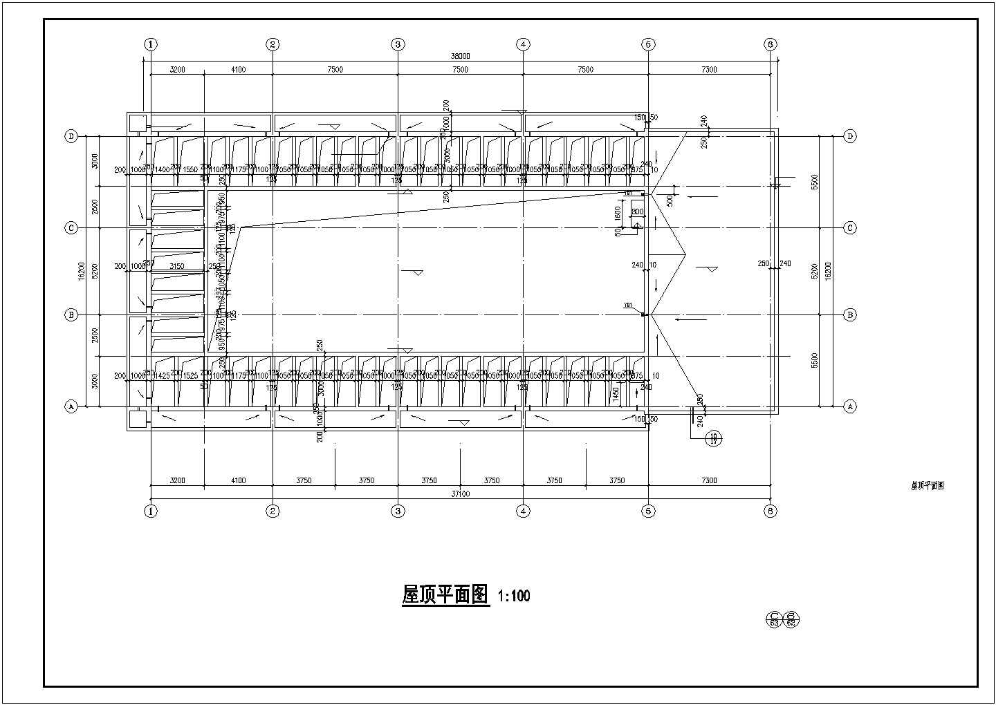 某公司职工食堂CAD平面布置参考图