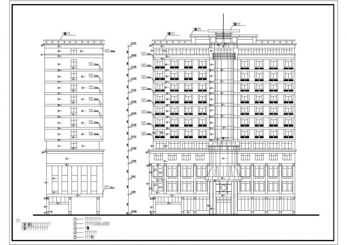 某地城市酒店建筑商业施工图（共11张）_图1