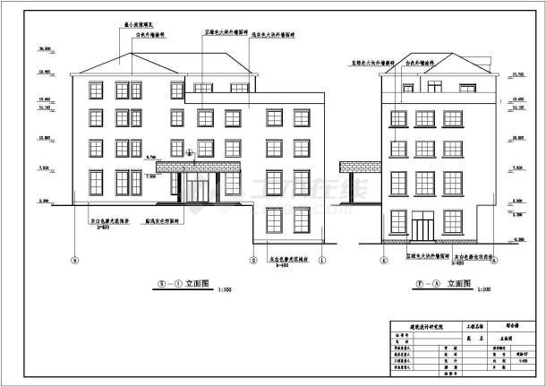 【江苏省】某综合楼工程建筑设计图-图一