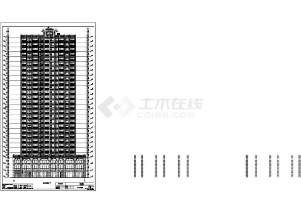 【江苏省】某28层商业住宅楼建筑施工图-图二