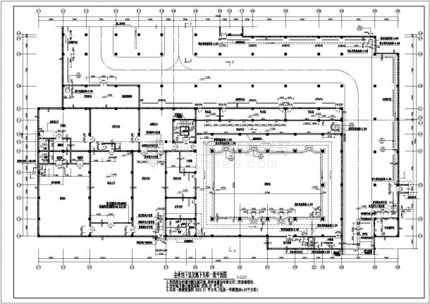 【临沂市】某会所平面施工图共4张-图二