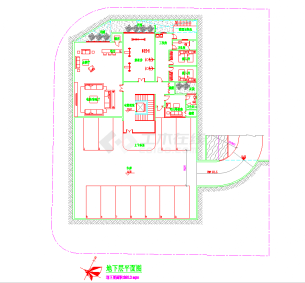 某地新加坡设计的豪华别墅CAD图纸-图一