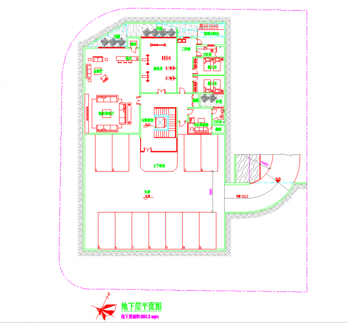 某地新加坡设计的豪华别墅CAD图纸_图1