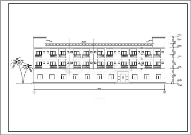 【江苏省】常州市办公宿舍楼施工图-图一