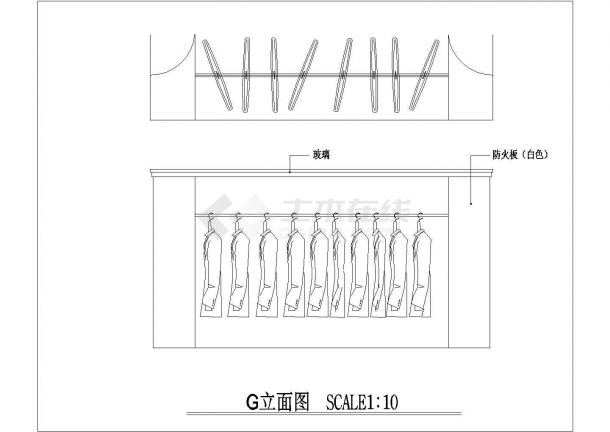 某地一套小服装店的装修设计图（共9张）-图二