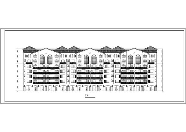 【江苏省】某地区小区住宅楼建筑立面图-图一