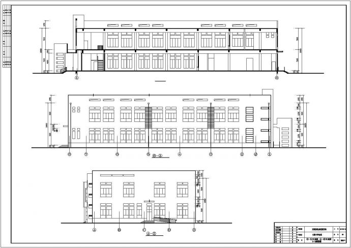 某地中学食堂建筑设计施工图（共5张）_图1
