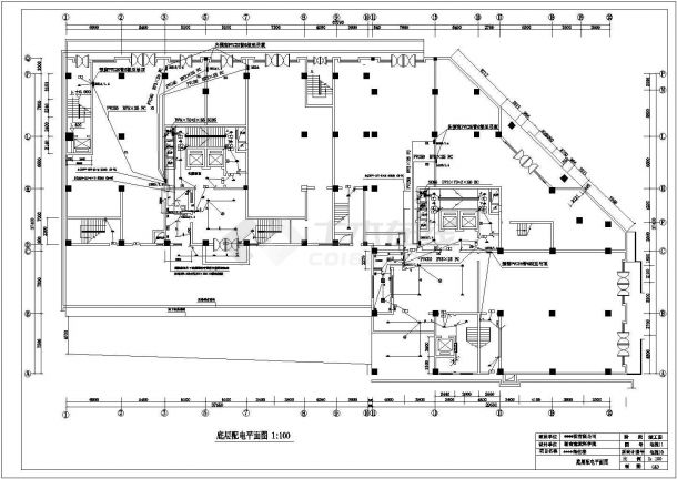 某商信楼电气竣工图（含设计说明）-图二