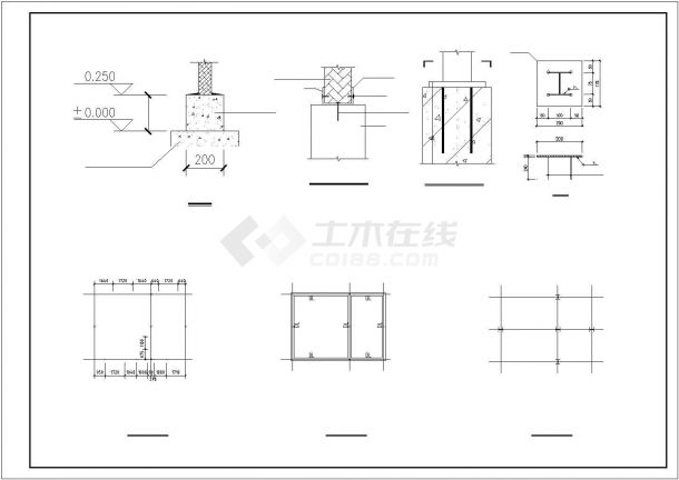 某地工地活动详细板房设计图（共4张）-图一