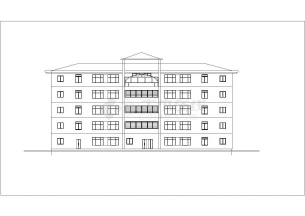 某地教学楼详细建筑设计图（共8张）-图一