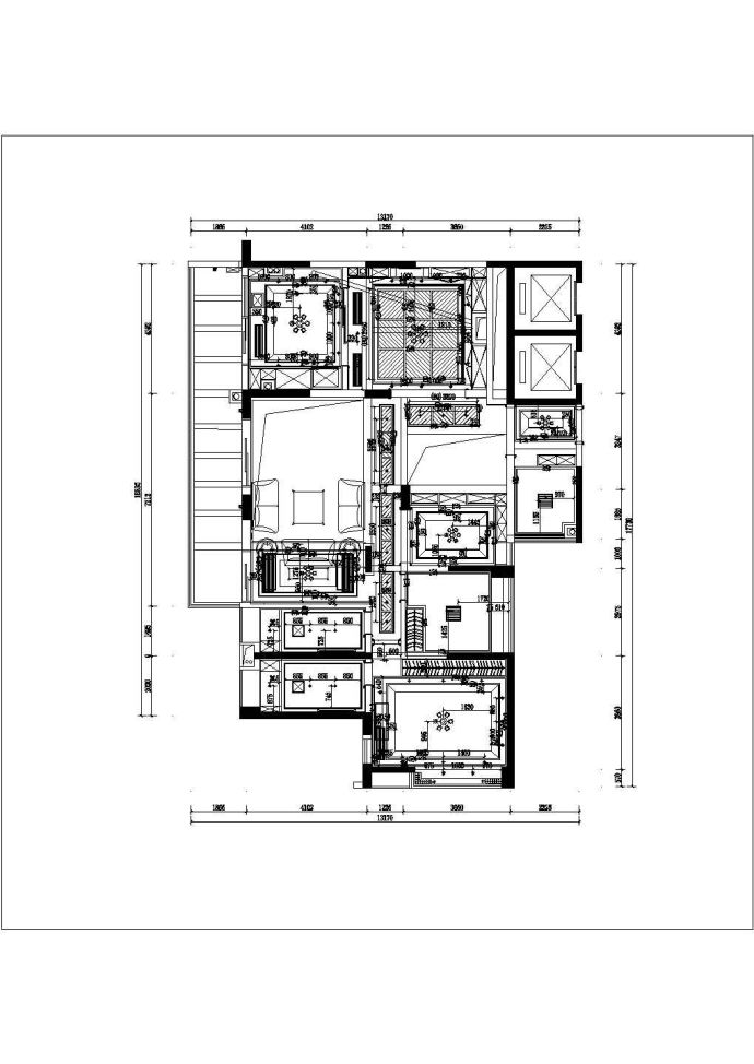 某地二层楼别墅装修设计施工图纸_图1