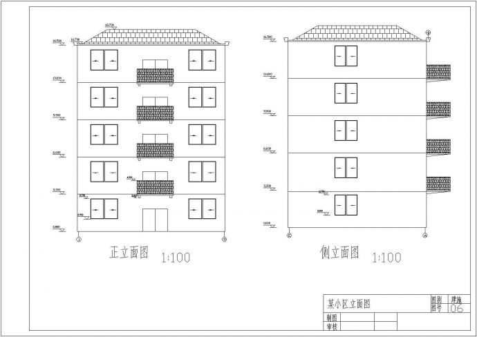 【江苏省】苏北某市小区公寓建筑设计图_图1