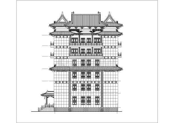 【云南省】某旅游区某综合办公楼建筑设计图-图一