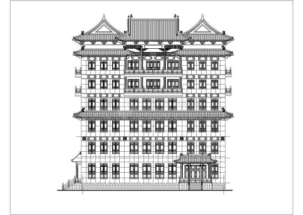 【云南省】某旅游区某综合办公楼建筑设计图-图二