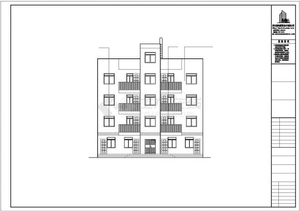 某卫生院职工周转房建筑施工图(全套)-图一