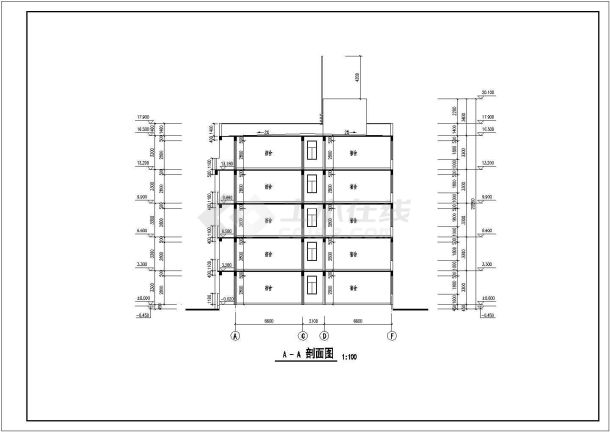 某地宿舍楼详细建筑设计图（共15张）-图二