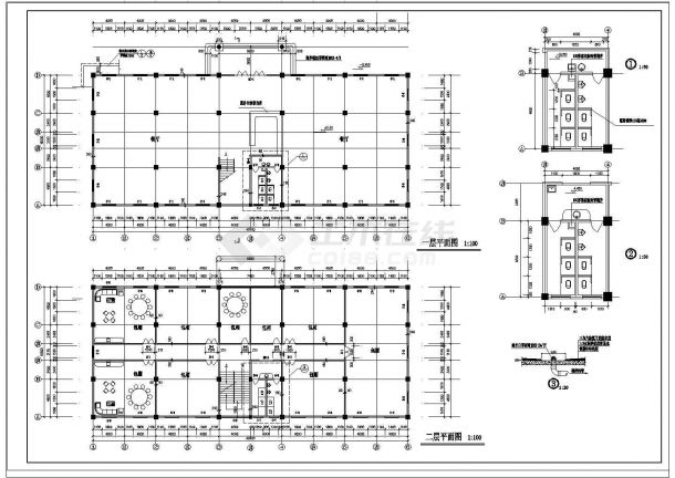 某小型酒店综合楼建筑设计图纸（框架结构）-图二
