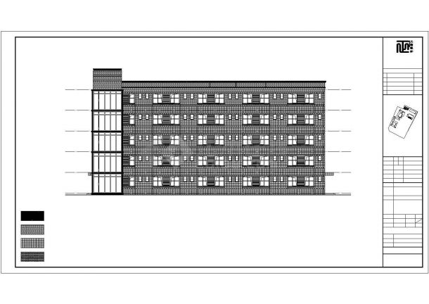 某地中学宿舍建筑设计图（共24张）-图二