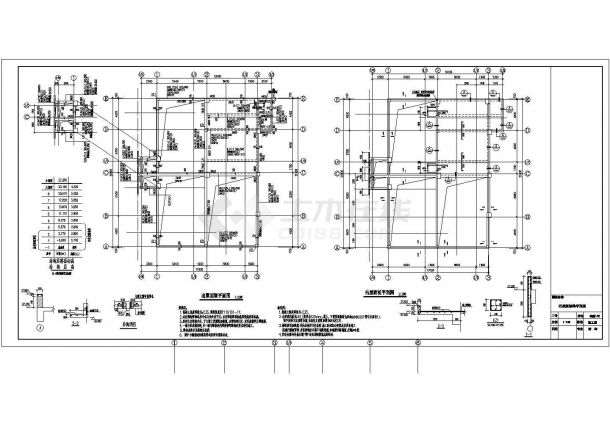 某七度区宽扁梁预应力框架剪力墙住宅结构施工图-图一