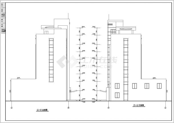 某地房管局办公大楼建筑设计施工图纸-图二