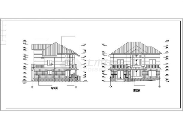 【山西】某地私人别墅建筑设计施工图纸-图二