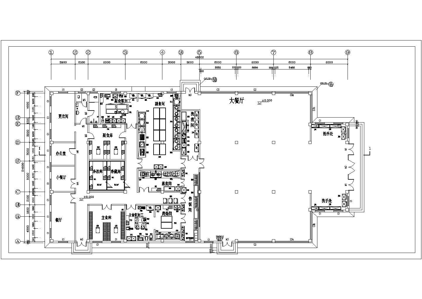 某厨具公司厨房装修设计图纸