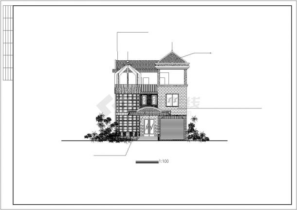 【淮安】某地小型别墅建筑设计方案图-图一