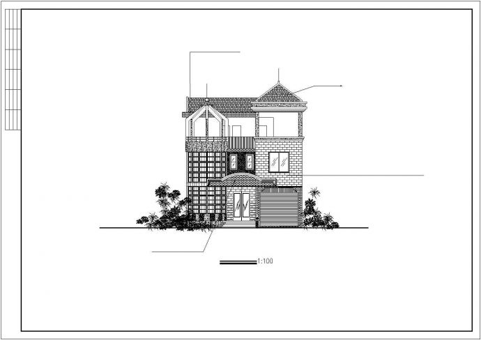 【淮安】某地小型别墅建筑设计方案图_图1