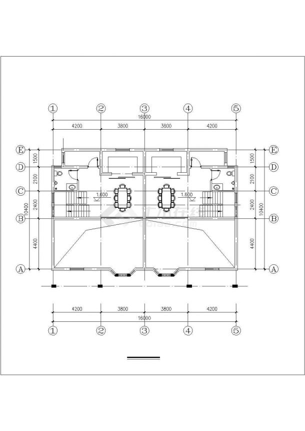 【陕西】某地小别墅建筑设计方案图纸-图二