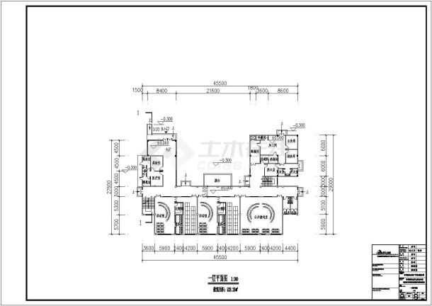 某地幼儿园建筑设计图纸（共6张）-图一