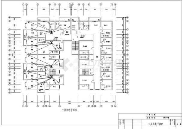 某地六层商住楼水电设计图（含说明）-图二