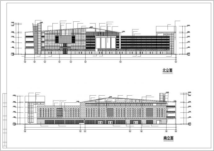 四层商业中心建筑设计图附带效果图_图1